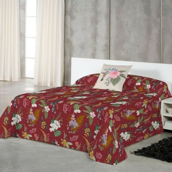 Multifunktionelt tæppe Icehome Botanical - Enkeltseng (180 x 270 cm)