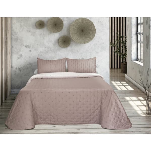 Sengetæppe (vattæppe) Pierre Cardin TRIANA Pink Seng 180 (3 Dele)