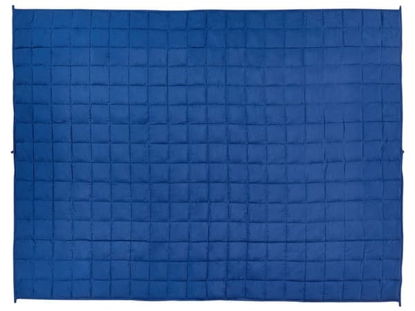 Tyngdtäcke Marinblå Polyestertyg Fyllning av glaspärlor Rektangulär 150 x 200 cm 9kg 19.84lb Quiltad