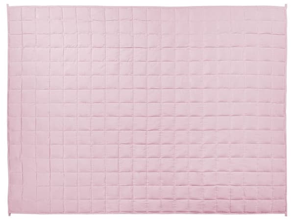 Tyngdtäcke Rosa Polyestertyg Fyllning av glaspärlor Rektangulär 150 x 200 cm 9kg 19.84lb Quiltad