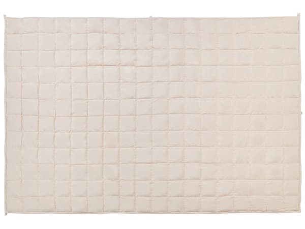 Tyngdtäcke Beige Polyestertyg Fyllning av glaspärlor Rektangulär 120 x 180 cm 7kg 15.43lb Quiltad