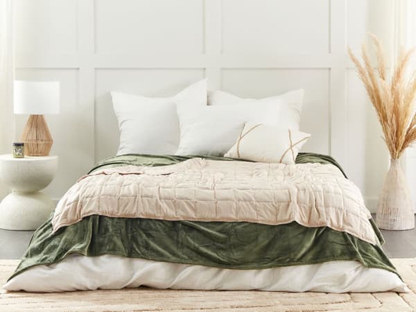 Tyngdtäcke Beige Polyestertyg Fyllning av glaspärlor Rektangulär 120 x 180 cm 7kg 15.43lb Quiltad