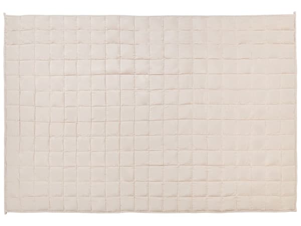 Tyngdtäcke Beige Polyestertyg Fyllning av glaspärlor Rektangulär 135 x 200 cm 8kg 17.64lb Quiltad