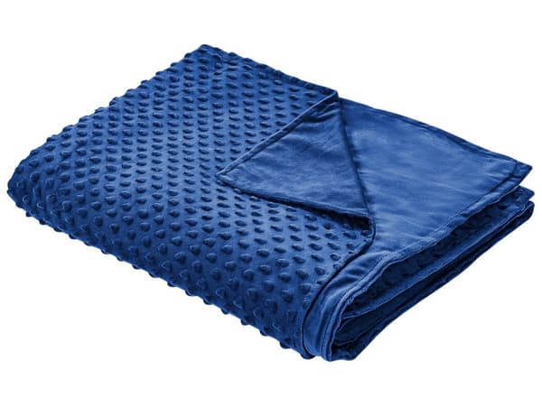 Tyngdtäcke Marinblå Polyestertyg 100 x 150 cm Prickigt Mönster Modern Design Sovrumstextil