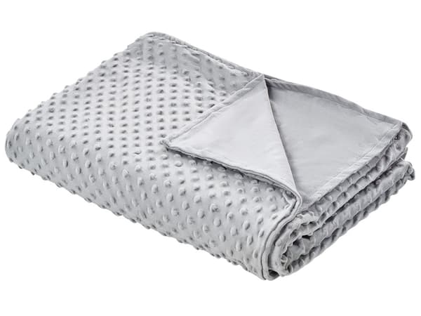 Tyngdtäcke Grå Polyestertyg 120 x 180 cm Prickigt Mönster Modern Design Sovrumstextil