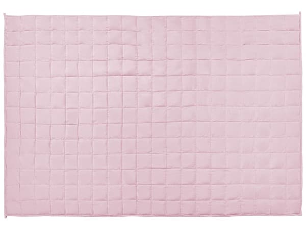 Veggdyne rosa polyester glassperler 135 x 200 cm 8 kg enkelt dyne kledd