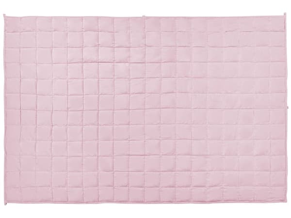 Veggdyne rosa polyester glassperler 120 x 180 cm 7 kg enkelt dyne kledd
