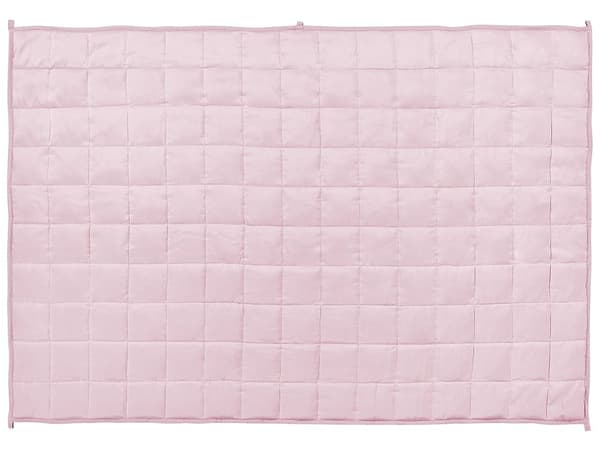 Veggdyne rosa polyester glassperler 100 x 150 cm 4 kg enkelt dyne kledd
