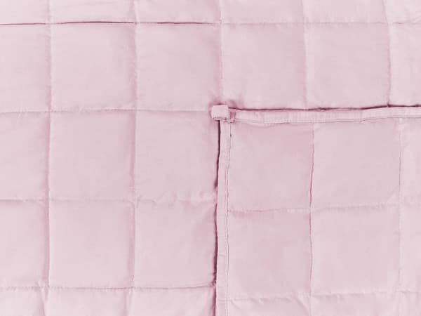 Veggdyne rosa polyester glassperler 100 x 150 cm 4 kg enkelt dyne kledd
