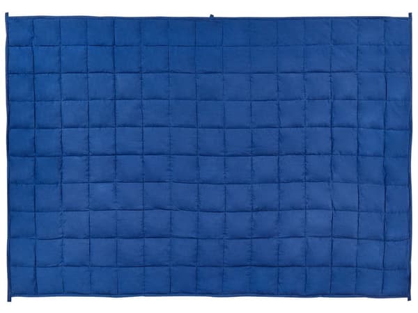 Veggdyne marineblå polyester glassperler 100 x 150 cm 4 kg enkelt dyne kledd