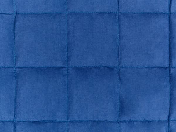 Veggdyne marineblå polyester glassperler 100 x 150 cm 4 kg enkelt dyne kledd