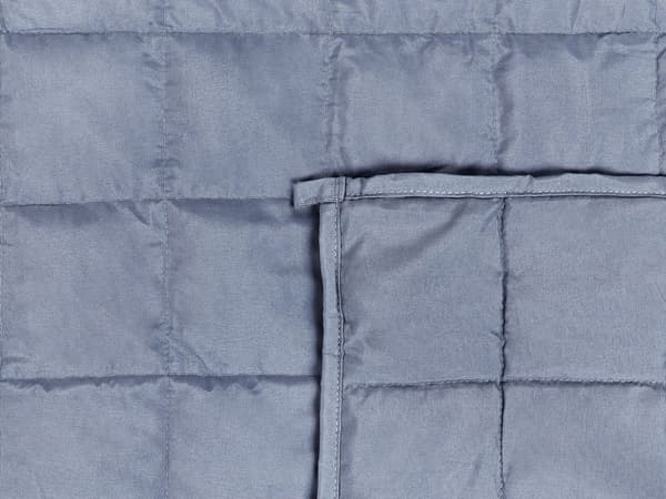 Veggdyne blå polyester glassperler 150 x 200 cm 9 kg enkelt dyne kledd