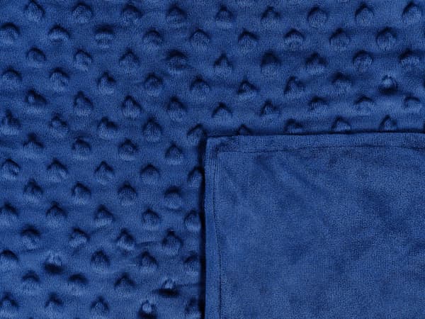 Vektteppe Marineblå polyesterstoff 100 x 150 cm Prikkete mønster Moderne design Soveromstekstil