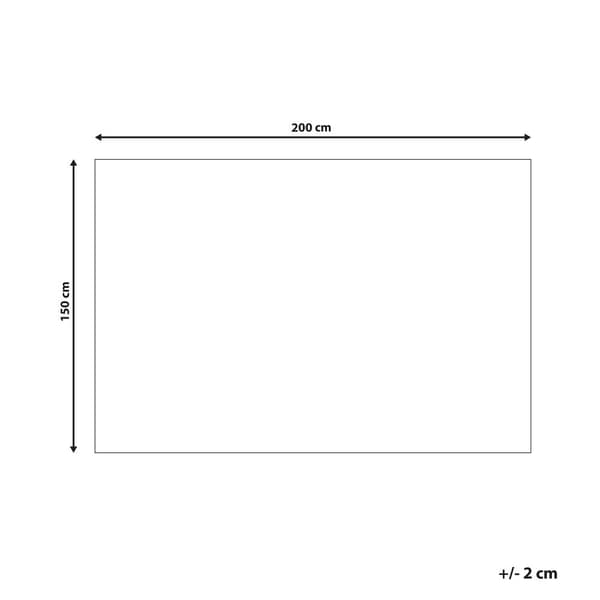 Vektteppe i hvitt polyesterstoff 150 x 200 cm Ensfarget mønster Moderne design Soveromstekstil