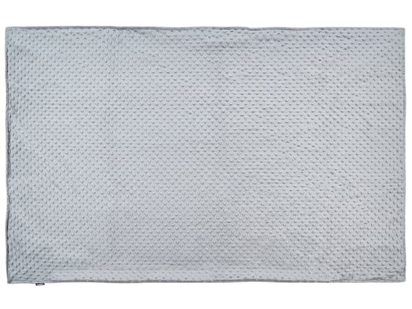 Vektteppe i grå polyesterstoff 100 x 150 cm prikkete mønster moderne design soveromstekstil
