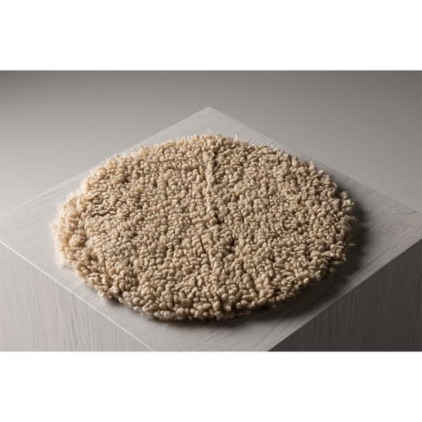 Katy stoltrekk Ø34 cm kunstskinn beige.