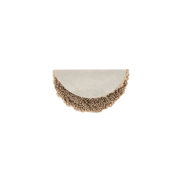 Katy stoltrekk Ø34 cm kunstskinn beige.