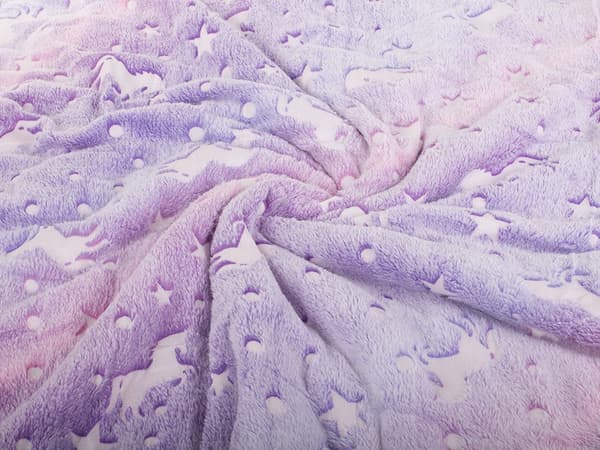 Filt med Selvlysende Stjerner - 150x200cm