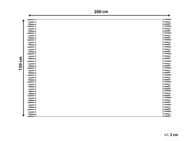 Filt Taupe Bomull och Akryl 150 x 200 cm Vävd Sängpläd med Tofsar Överkast
