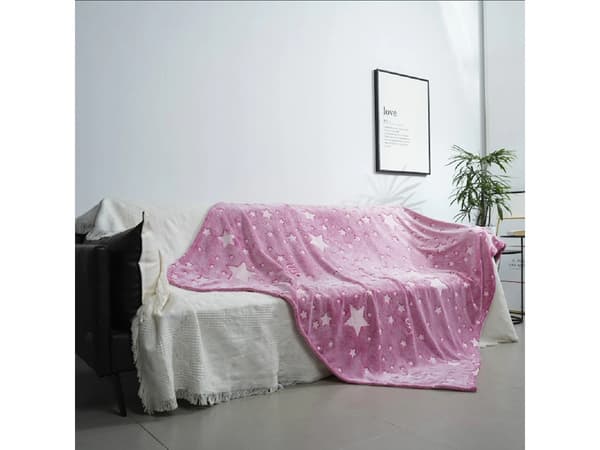 Filt med Selvlysende Stjerner - 150x180cm