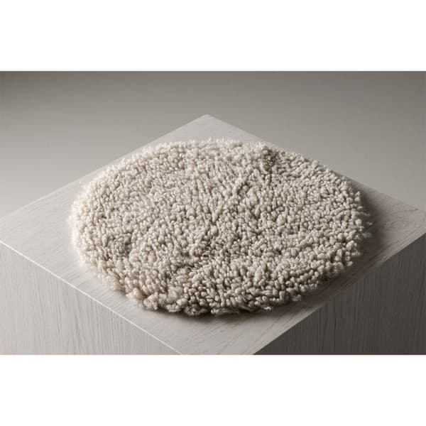 Katy stolehynde Ø34cm kunstskind lysegrå.