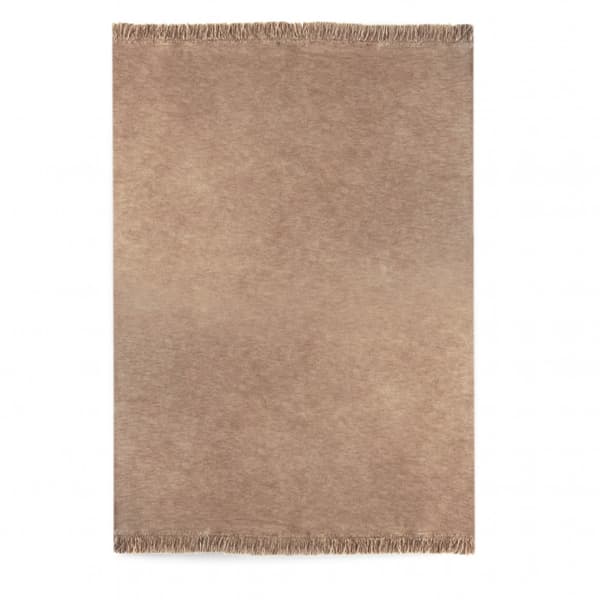 Melerad bomullsfilt 150x200 beige