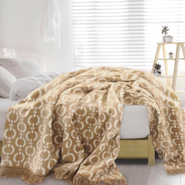 Bomuldstæppe LINK 150x200 beige