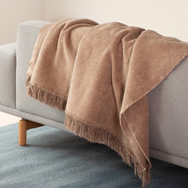 FIR bomuldstæppe 150x200 beige