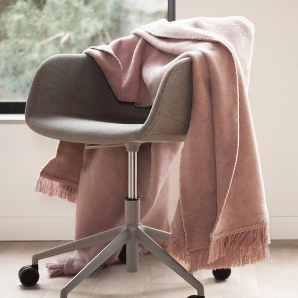 Bomuldstæppe MELANGE 150x200 pink