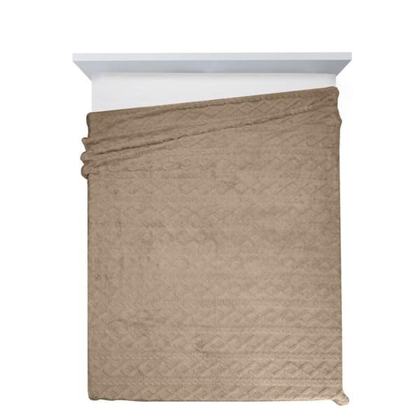 PLÄCKE D91 FLÄTA 200 X 220 CM BEIGE