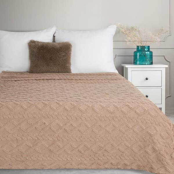 PLÄCKE D91 FLÄTA 200 X 220 CM BEIGE