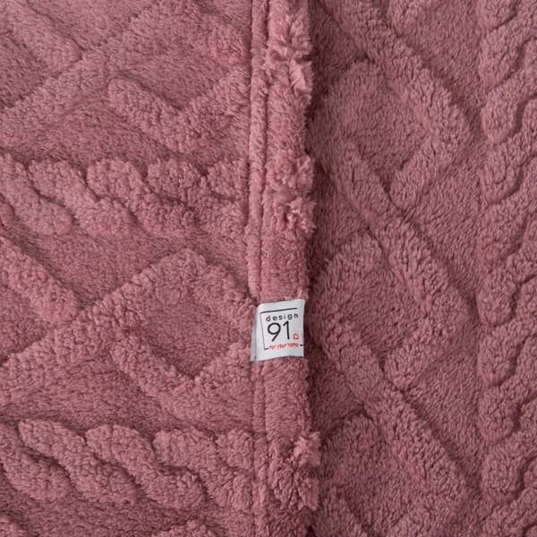 PLÄCKE D91 FLÄTA 200 X 220 CM PULVERROSA