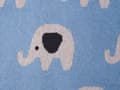 Miniatyrbild 8 av 8: Barnfilt Blå Bomull 130 x 180 cm Säng Överkast Mysig Elefant Mönster Sovrum Barnrum Modern Design
