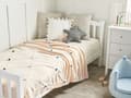 Miniatyrbilde 2 av 8: Barneteppe Beige Bomull 130 x 180 cm Sengeteppe Koselig Flerfarget Prikkemønster Soverom Barnerom Moderne Design