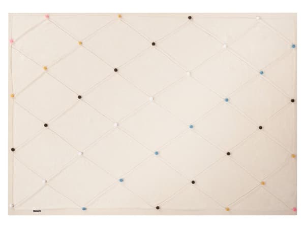 Børnetæppe Beige Bomuld 130 x 180 cm Sengetæppe Hyggeligt Flerfarvet prikmønster Soveværelse Børneværelse Moderne design