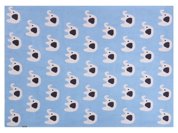 Børnetæppe Blå Bomuld 130 x 180 cm Sengetæppe Hyggeligt Panda-mønster Soveværelse Børneværelse Moderne design