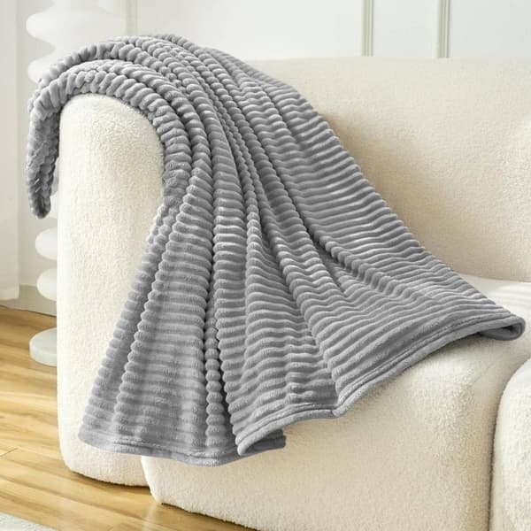 Rootz flanell fleecefilt - Randigt mjukt täcke - Mysigt plagg - 280g/m² - 150x200cm / 220x240cm