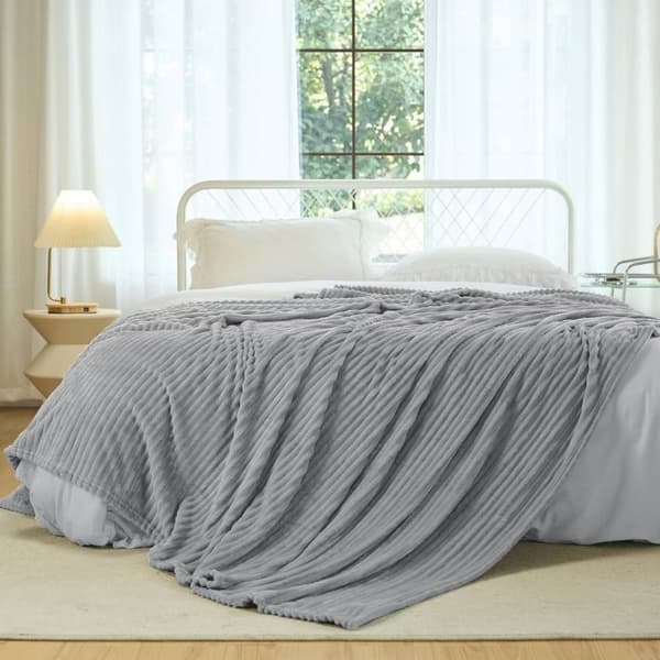 Rootz flanell fleecefilt - Randigt mjukt täcke - Mysigt plagg - 280g/m² - 150x200cm / 220x240cm