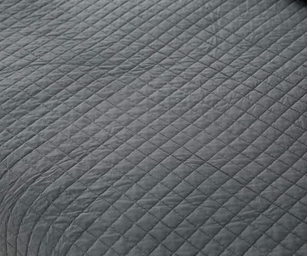 Rootz Vendbart Sengetæppe - Sofatæppe - Polyester - Åndbar - Alsidig - Mørkegrå - 360 g/m² - 1 cm Kant - 150 cm x 200 cm