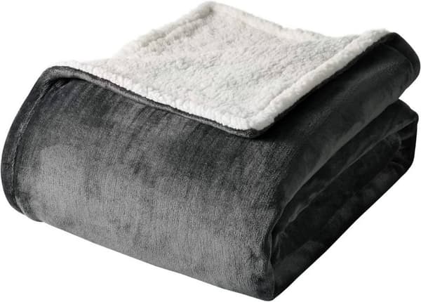 Rootz Flanell Sherpa-filt - Vändbart inlägg - Sängöverdrag i fleece - Hudvänlig - 150cm x 200cm / 220cm x 240cm