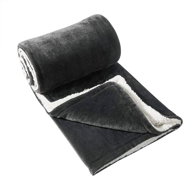 Rootz Flanell Sherpa-filt - Vändbart inlägg - Sängöverdrag i fleece - Hudvänlig - 150cm x 200cm / 220cm x 240cm