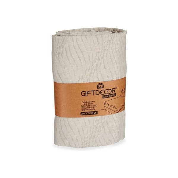 Sengetæppe (vattæppe) 240 x 260 cm Beige (4 enheder)