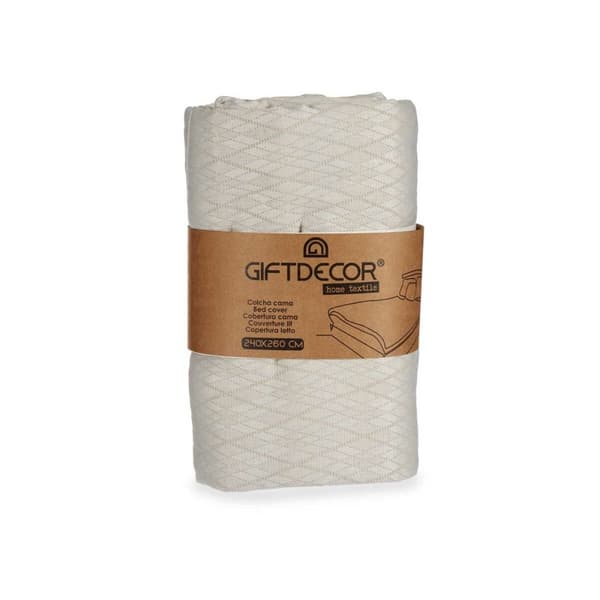 Sengetæppe (vattæppe) 240 x 260 cm Romber Beige (4 enheder)