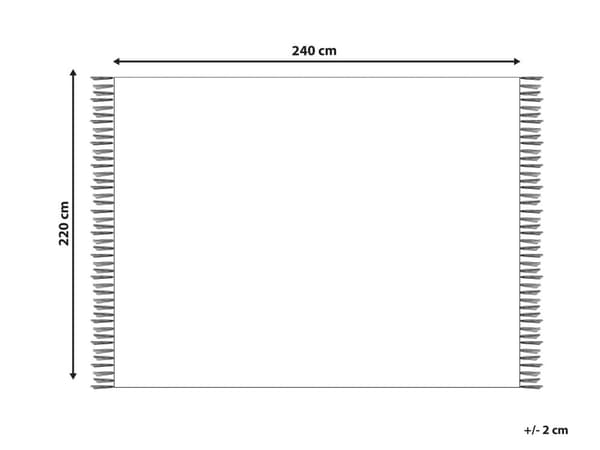 Filt Beige Bomull 220 x 240 cm Stor Filt Säng Pläd Tuftat Mönster Boho Stil
