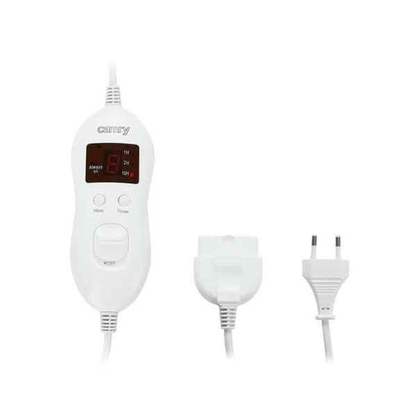 Elektrisk sängvärmare 150x100cm 8 timer temperatur Tvättbar 60 W 60W Camry CR 7416 Grå
