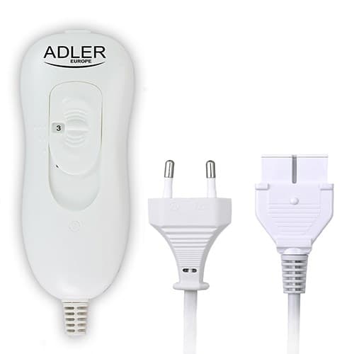Adler AD 7426 sähköpeitto sähköinen sängynlämmitin 60 W harmaa fleece, polyesteri