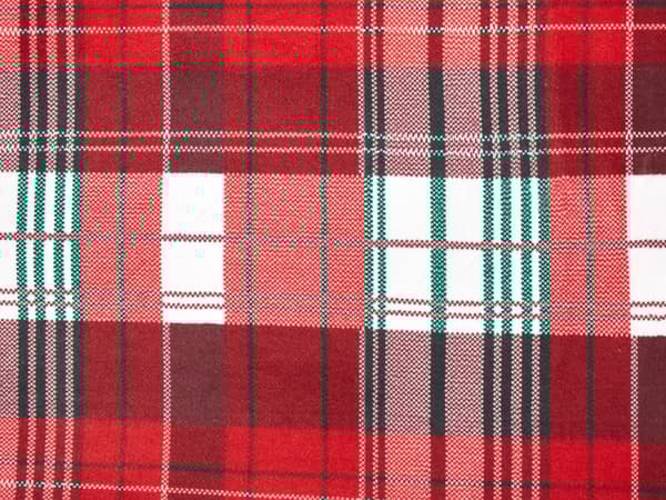 Plaid Rød Hvid Flannel 150 x 200 cm Vendbart design Ternet mønster Sengetæppe Dekoration Boligtekstiler