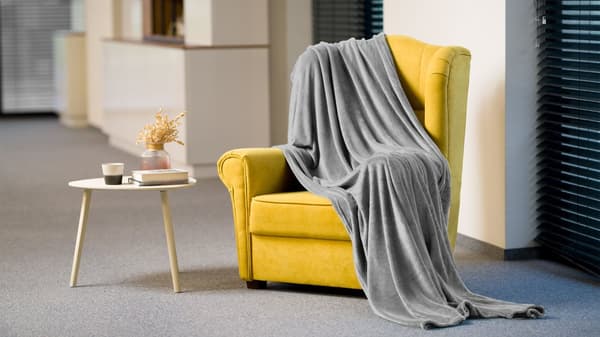 Fleece tæppe 200x220 cm TEESA - grå