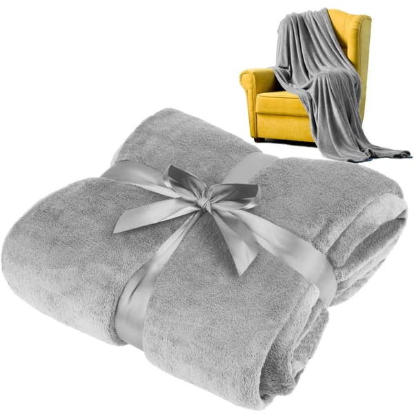 Fleece tæppe 200x220 cm TEESA - grå