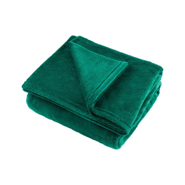 Fleece tæppe 200x220 cm TEESA - grøn
